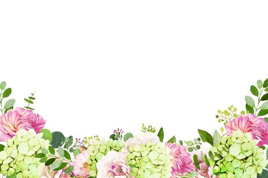 Summer flowers watercolor background. Animated 4k