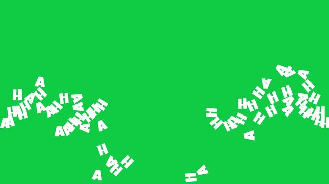 Haha Overlay Streaming on Green Screen Background, Seamless Loop