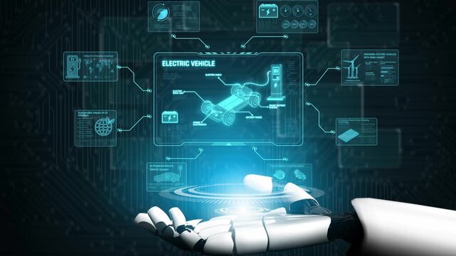 AI supports electric vehicle design by managing power systems, optimizing battery efficiency, enabling smart charging, and integrating renewable energy data Marrow