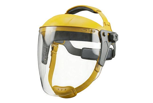 Simple Welding Face Shield 3D Protective Visor Mockup Isolated on Transparent PNG Background