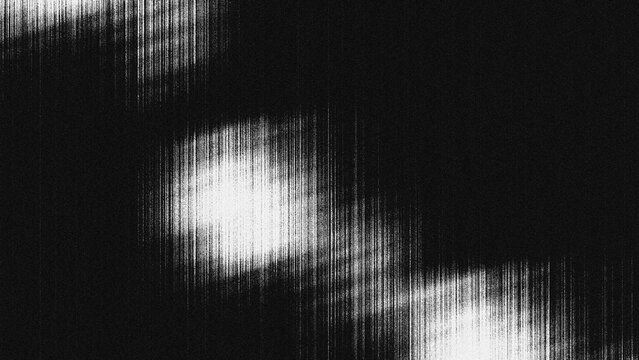 Abstract monochrome horizontal grain texture background. Black and white noisy line background with grunge static scratch effect.