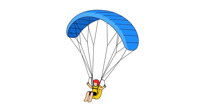Paragliding Person Skydiving Blue Parachute Adventure Sport
