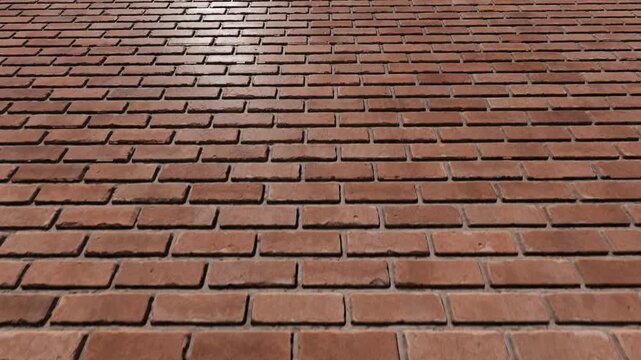 Red Brick Wall Texture with Perspective Architectural Pattern