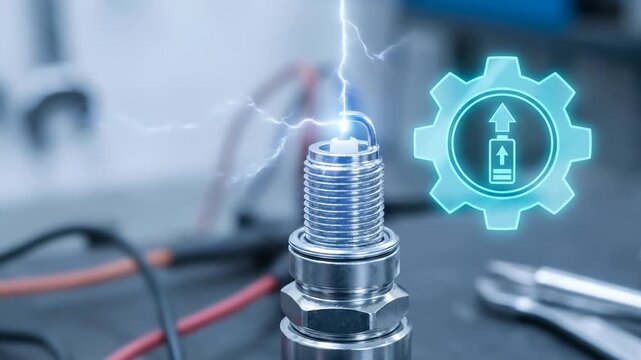 Predictive maintenance automotive manufacturing integrates spark plug electric discharge and gear technology to optimize engine ignition and vehicle
