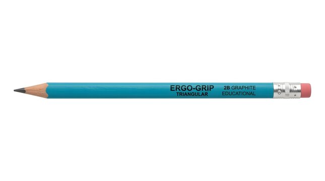 ErgoGrip Triangular 2B Graphite Educational Pencil with Eraser