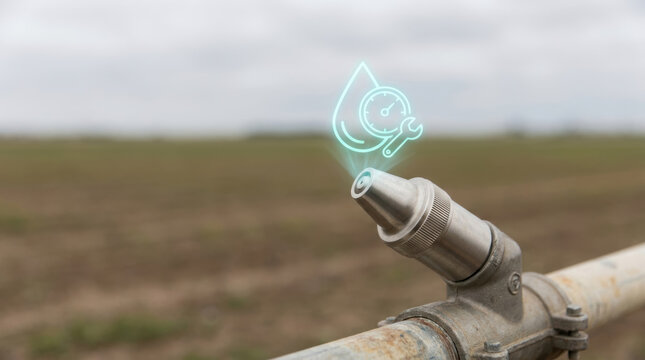 Irrigation system with ai precision technology for agriculture water analysis improving crop efficiency and resource management in open field