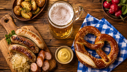 Obraz premium typical food in oktoberfest