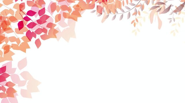 Autumn Leaves Frame Illustration 4K