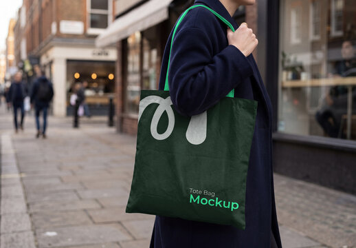 Women Holding Tote Bag Mockup
