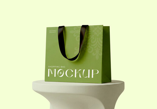 Paper Shopping Bag Mockup PSD