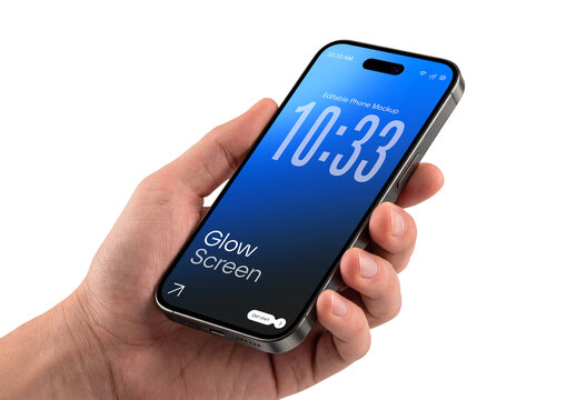 Hand Holding Phone Screen Mockup