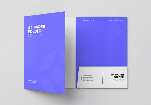 A4 Paper Folder Mockup