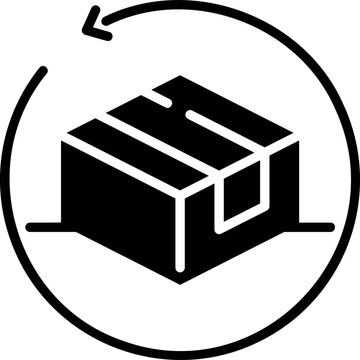 Solid Fill Product Return Icon