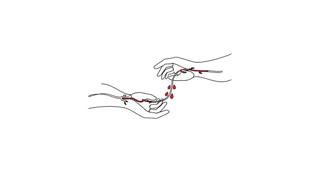 Hands Weaving Red Beads into Bracelet, Crafting, DIY Project, Artistic Hobby