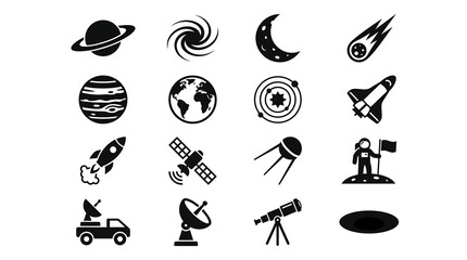 Set of space icons © MdSazidHasan