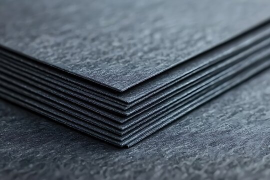Close-up of stacked black and gray foam sheets on textured surface demonstrating insulation material