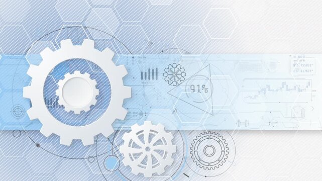 Engineering gears and cogwheels illustrating technology development concept