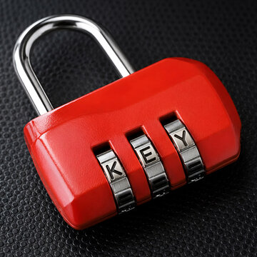Combination Lock Spelling Win as a Business Success Concept