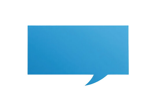 Blue speech bubble representing message, chat, communication, social media, notification, conversation, internet, speaking, dialogue