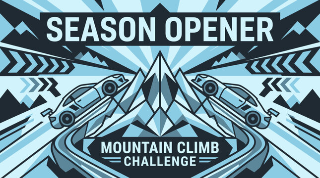 Aggressive Race Cars Conquer Mountain Peaks Season Opener Challenge