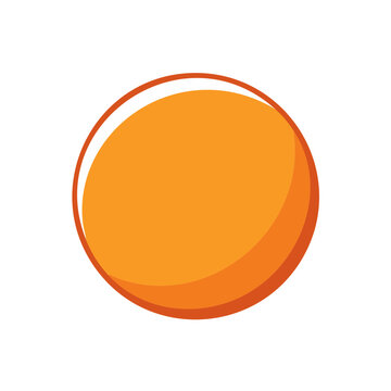 Flat orange circle vector icon