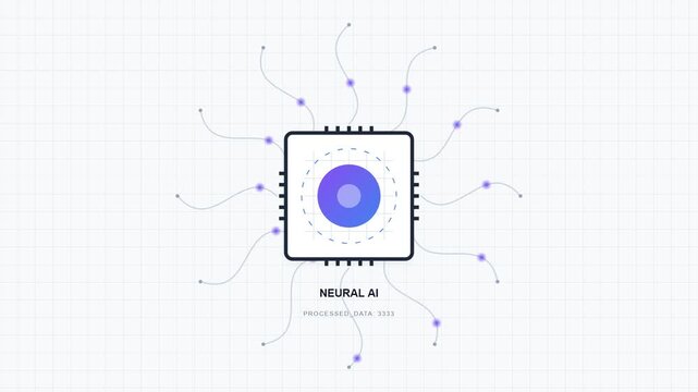 Neural Network Animation Processing Data for Ai Innovation