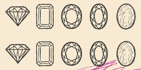 Hand drawn vintage black ink scribble doodle vector set of esoteric mystic magic astrology zodiac alchemy sacred geometry spiritual and occult symbols © Broke Stoke