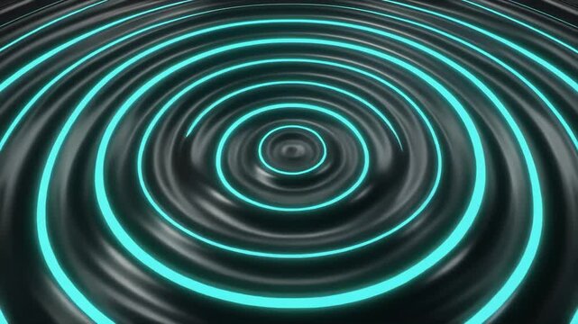 Abstract energy pulse ripple across a metallic surface animation background