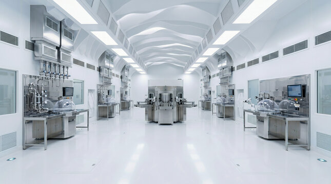 High Tech Sterile White Cleanroom Manufacturing Facility 