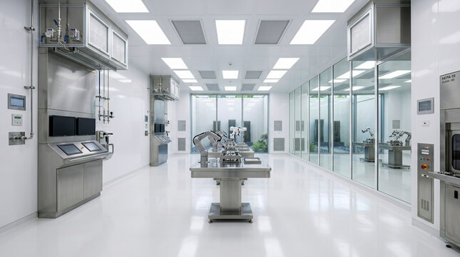 High Tech Sterile White Cleanroom Manufacturing Facility 