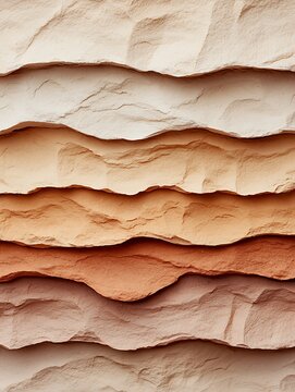 Textured Layers of Natural Stone in Soft Earth Tones Showcasing Unique Patterns and Color Variations