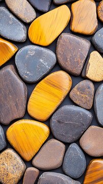 Colorful Natural Stones Background for Textures, Decor, and Design Projects