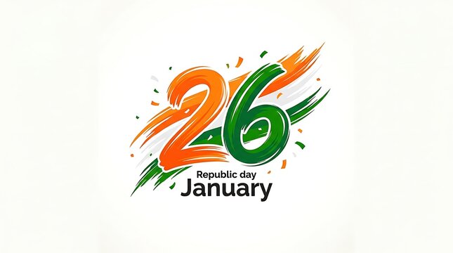 Republic day january 26 india celebration graphic design element