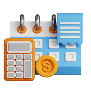 Expense Calculation 3D Illustration