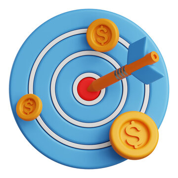 Financial Target 3D Illustration