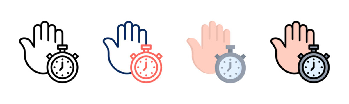 Workplace Boundaries icon set multiple style collection