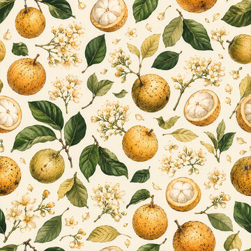 Organic Scatter Sentul Botanical Surface Pattern