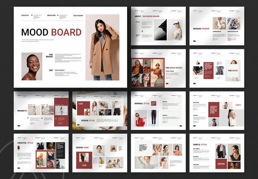 Brand Mood Board Landscape Brochure Template