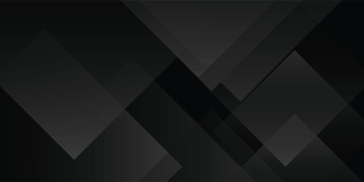 modern abstract black and white background design with layers of textured transparent material in triangle diamond and squares shapes in geometric pattern