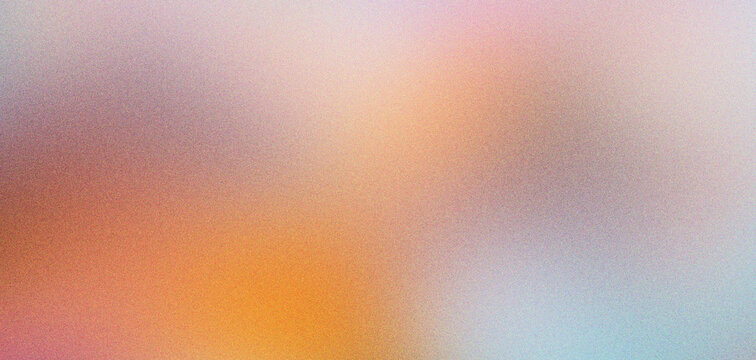 Abstract grainy gradient background with soft pastel colors. Dreamy blurred texture in peach, pink and blue hues. Minimalist aesthetic wallpaper for digital marketing and creative branding.