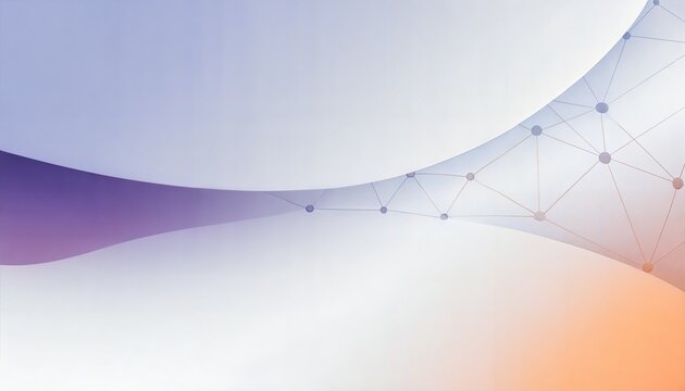 Minimalist technology wallpaper with soft purple and orange gradient wave layers