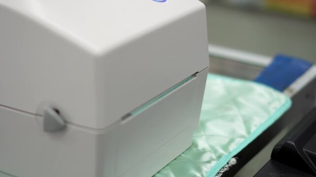 Printing Prescription Label in Community Pharmacy Real Footage