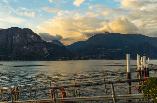 Bellagio Lake Como Sunset, Italy	