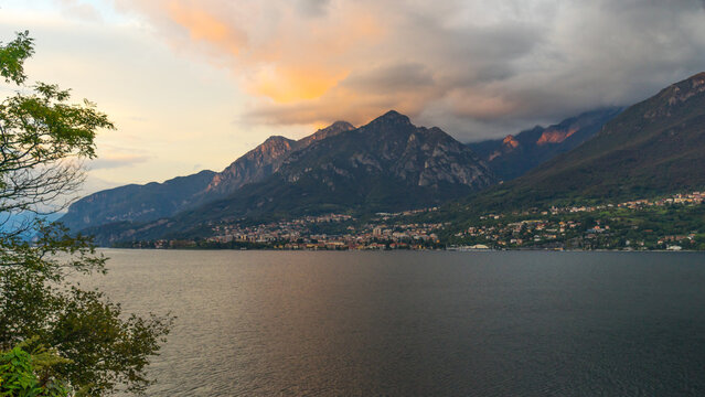 Bellagio Lake Como Sunset, Italy	