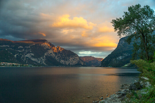 Bellagio Lake Como Sunset, Italy	