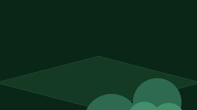 Abstract Isometric Green Shapes Animated Motion Graphic Background