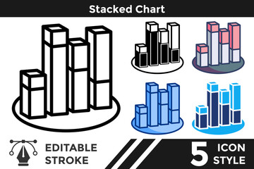Obraz premium Stacked Chart