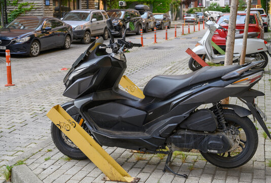 June 24, 2026, Tbilisi, Georgia Black SYM Jet X 125 Scooter with Aggressive Front Design
