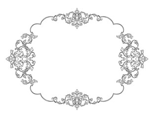 Fototapeta premium vintage frame with floral ornament
