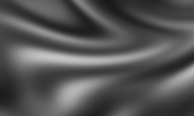 Fototapeta premium Elegant smooth black silk fabric texture with soft waves and shadows for luxury background design